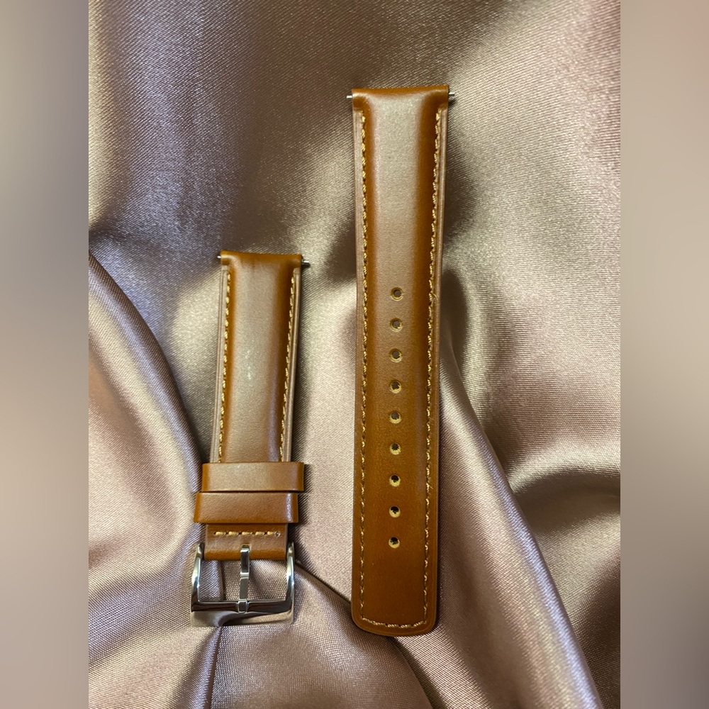 Brown Leather Watch Strap, size 22mm